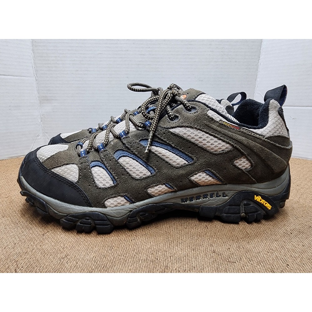 Merrell Moab Ventilator Hiking Shoes, #J87333, Beluga/Denim Leather Men's 12